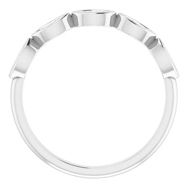 0.50 ct. Marquise Diamond Bezel Set Wedding Band