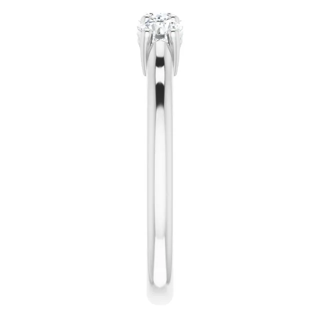 0.50 ct. Round Cut Diamond Wedding Band 3 Stone Anniversary Ring