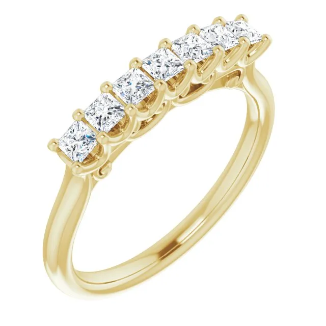 0.70 ct. Prong Set Princess Cut Diamond Wedding Band