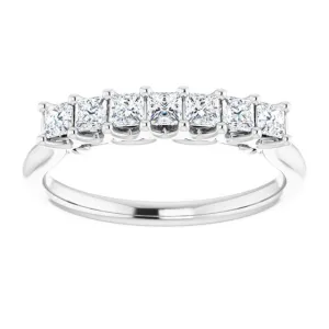 0.70 ct. Prong Set Princess Cut Diamond Wedding Band