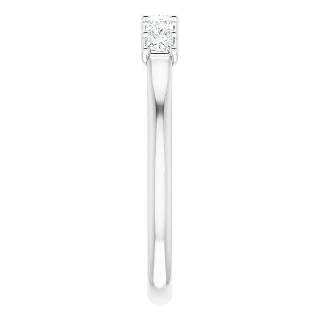 0.70 ct. Prong Set Princess Cut Diamond Wedding Band