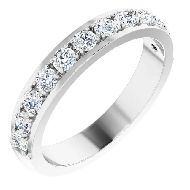 0.75 ct. Round Cut Diamond Wedding Band
