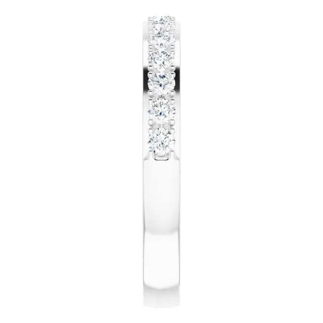 0.75 ct. Round Cut Diamond Wedding Band