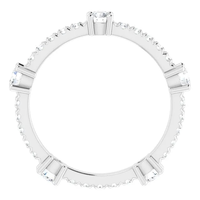 0.87 ct. Round Diamond Eternity Band