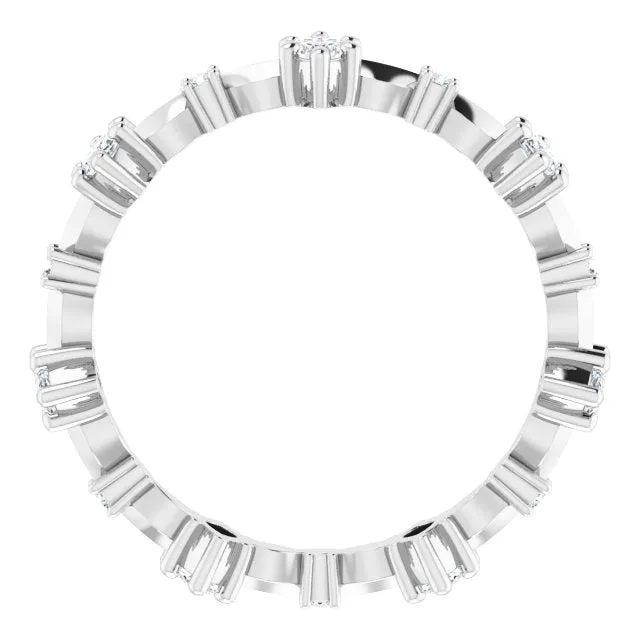0.91 ct. Marquise & Round Diamond Eternity Band