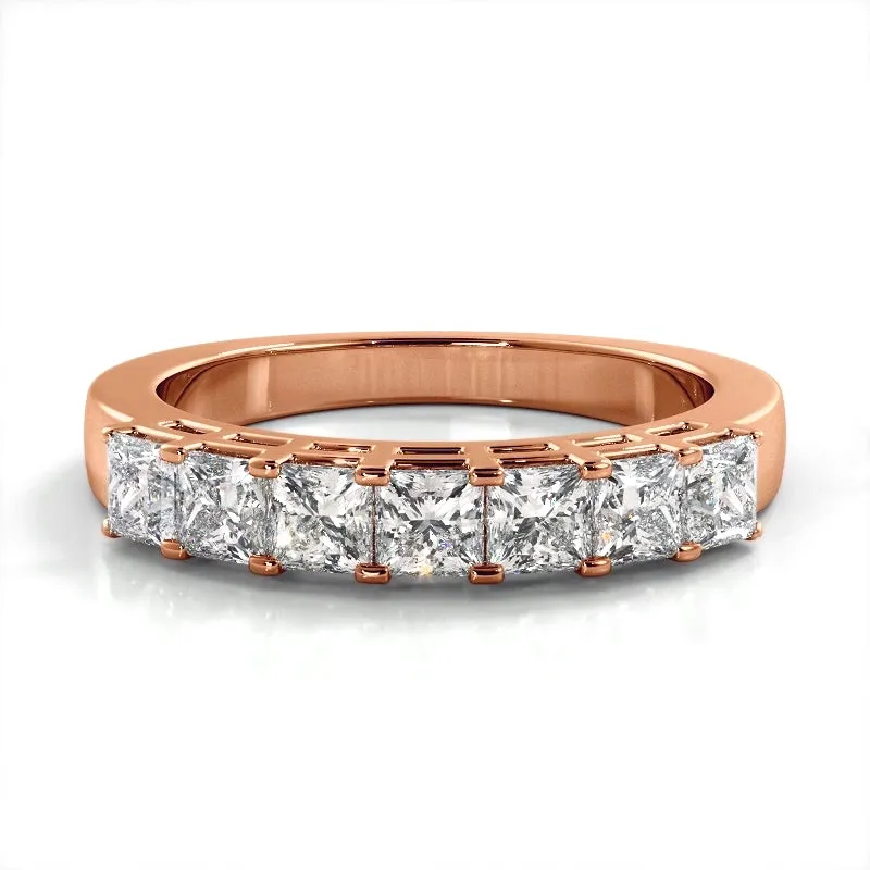 0.98 ct. Princess Diamond Wedding Band
