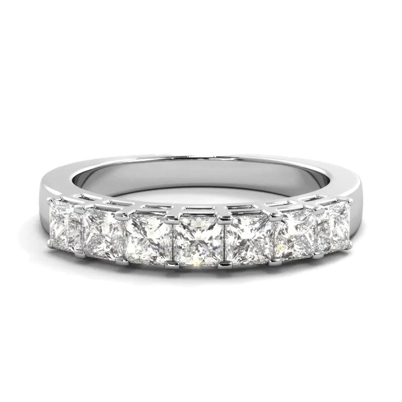 0.98 ct. Princess Diamond Wedding Band