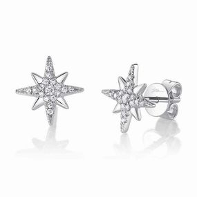 0.12CT DIAMOND NORTH STAR STUD EARRING