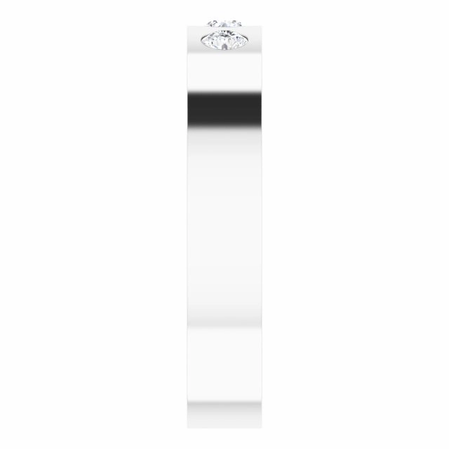 0.20 ctw Bezel Set Round Diamond Men's Ring