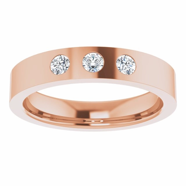 0.20 ctw Bezel Set Round Diamond Men's Ring