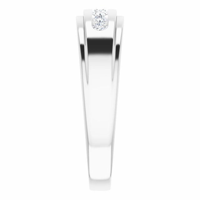 0.20 ctw Channel Set Round Diamond Men's Ring