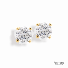 0.20ct Diamond Yellow Gold Earrings