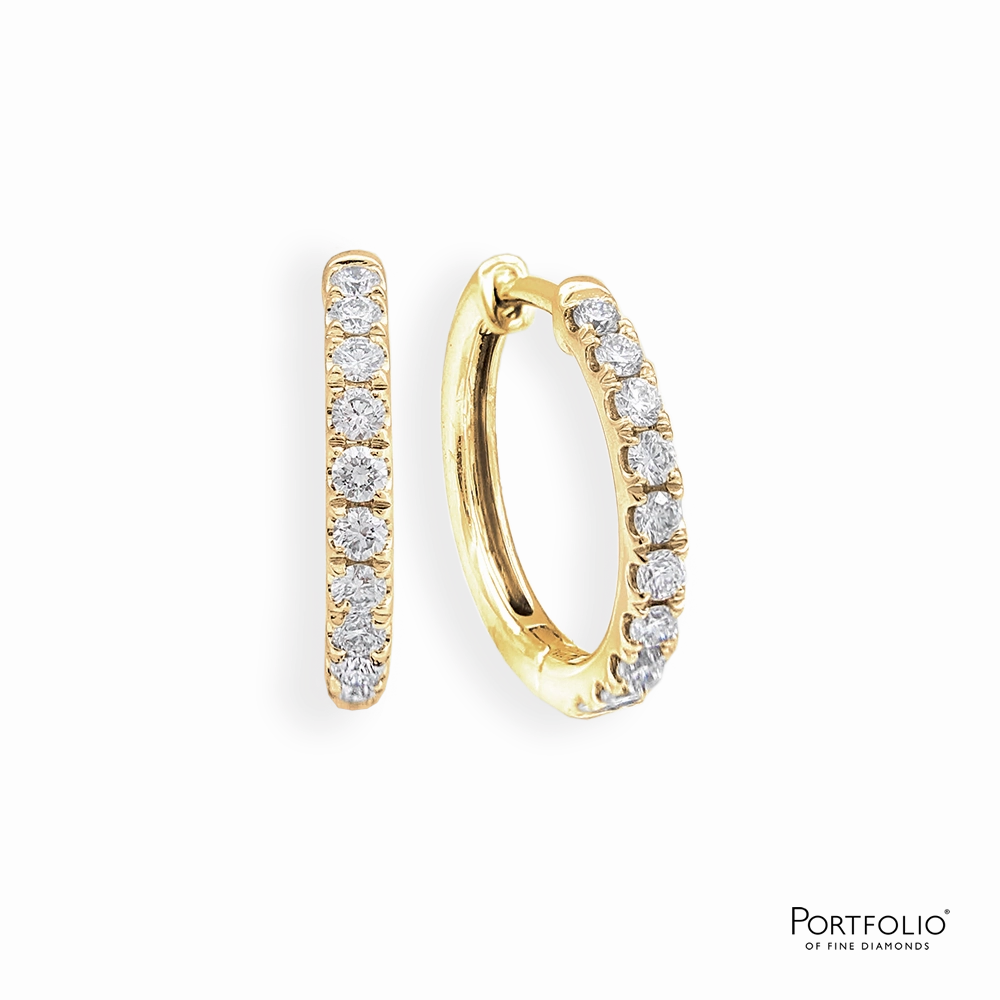 0.22ct Diamond Yellow Gold Earrings