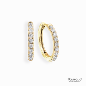 0.22ct Diamond Yellow Gold Earrings