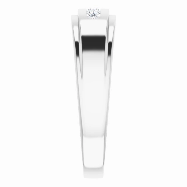 0.25 ctw Channel Set Round Diamond Men's Ring