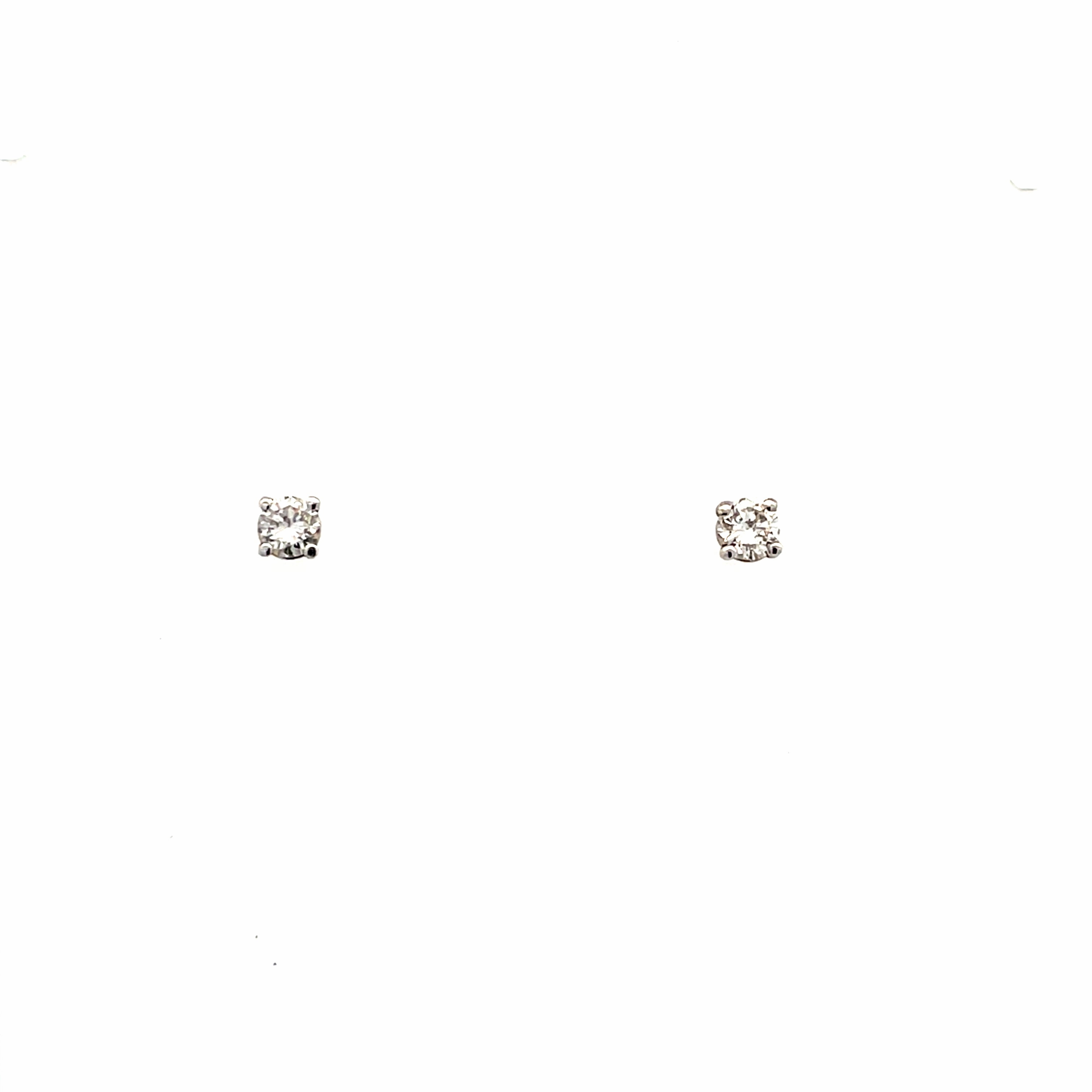 0.28ctw Round 4 Prong Diamond Stud Earrings