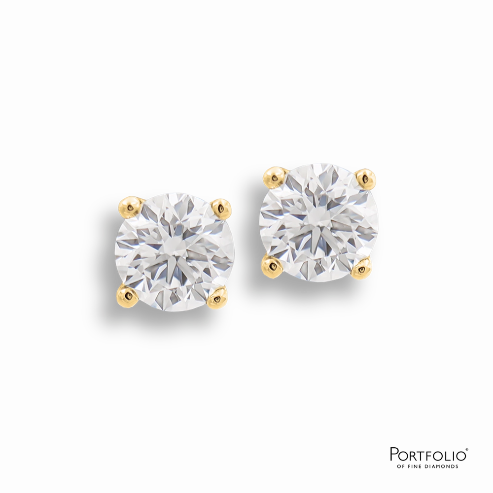 0.40ct Diamond Yellow Gold Earrings