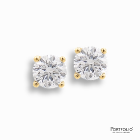 0.40ct Diamond Yellow Gold Earrings