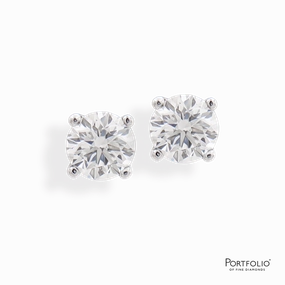 0.49ct Diamond White Gold Earrings