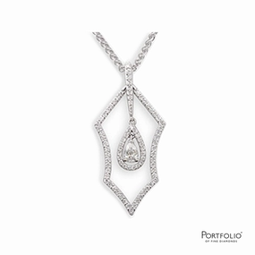 0.68ct Diamond White Gold Pendant