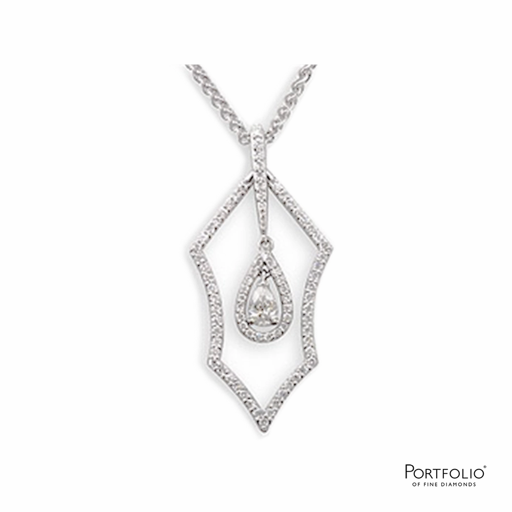 0.68ct Diamond White Gold Pendant