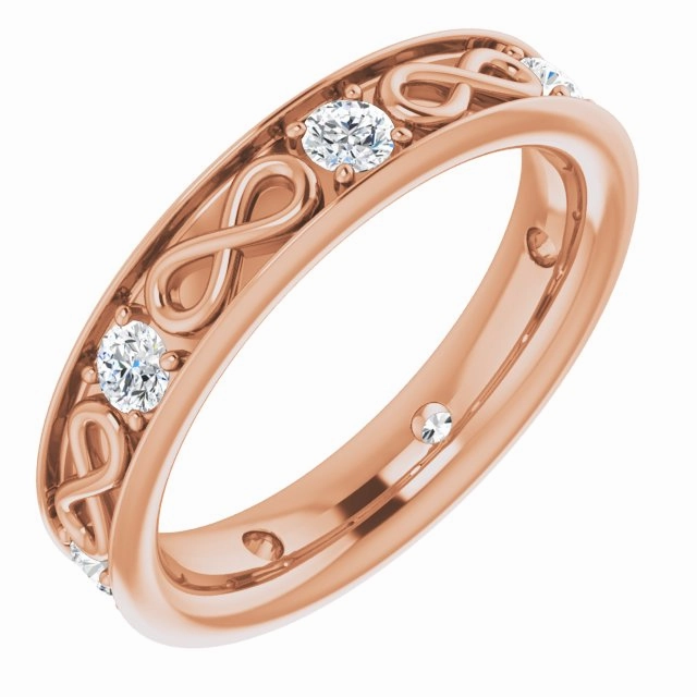 0.70 ctw Round Diamond Infinity Design Men's Ring