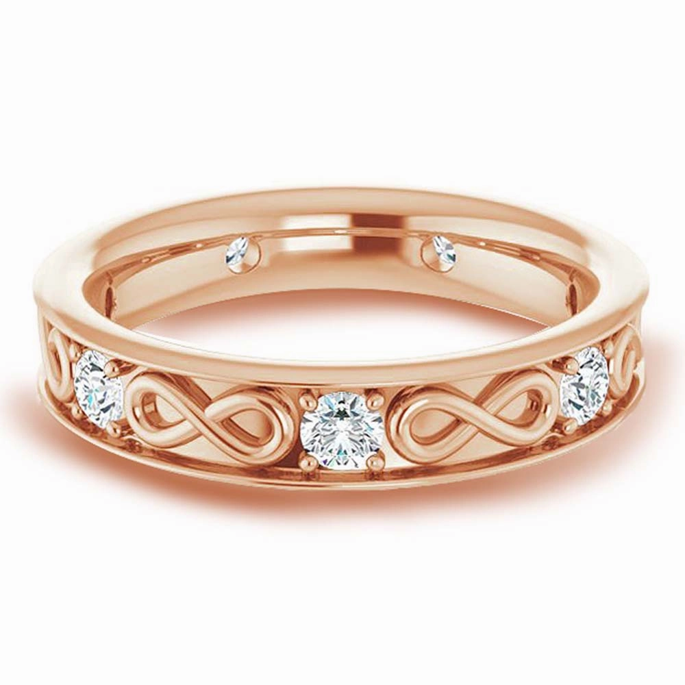 0.70 ctw Round Diamond Infinity Design Men's Ring