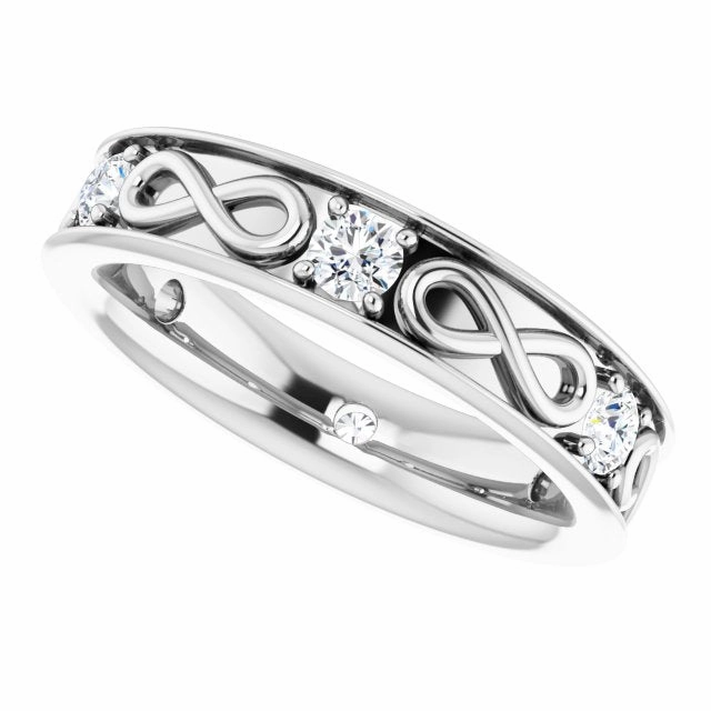 0.70 ctw Round Diamond Infinity Design Men's Ring