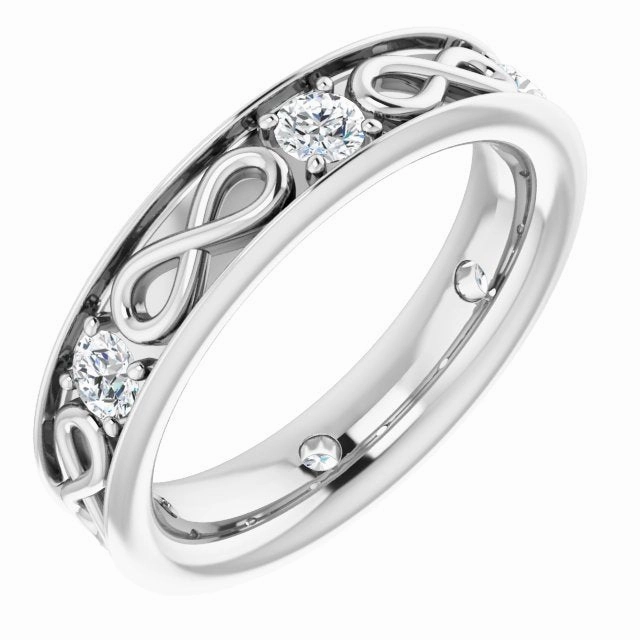 0.70 ctw Round Diamond Infinity Design Men's Ring