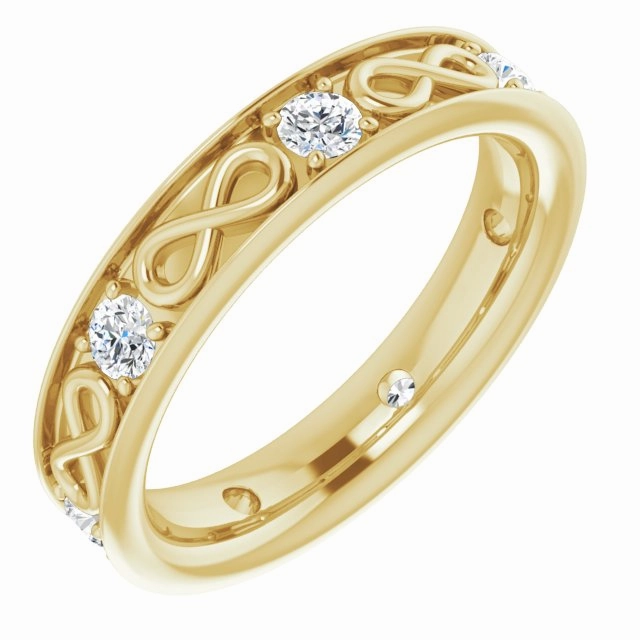 0.70 ctw Round Diamond Infinity Design Men's Ring