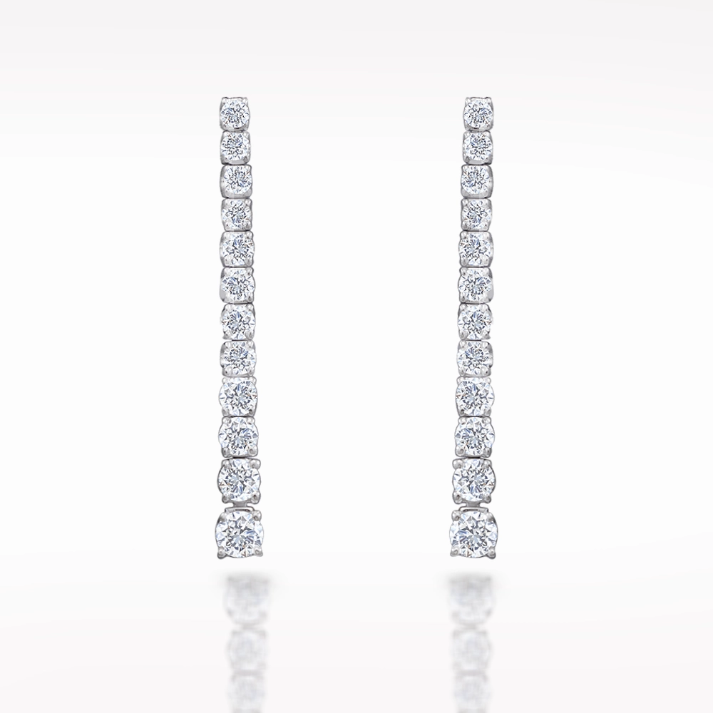 0.93ct Diamond White Gold Earrings