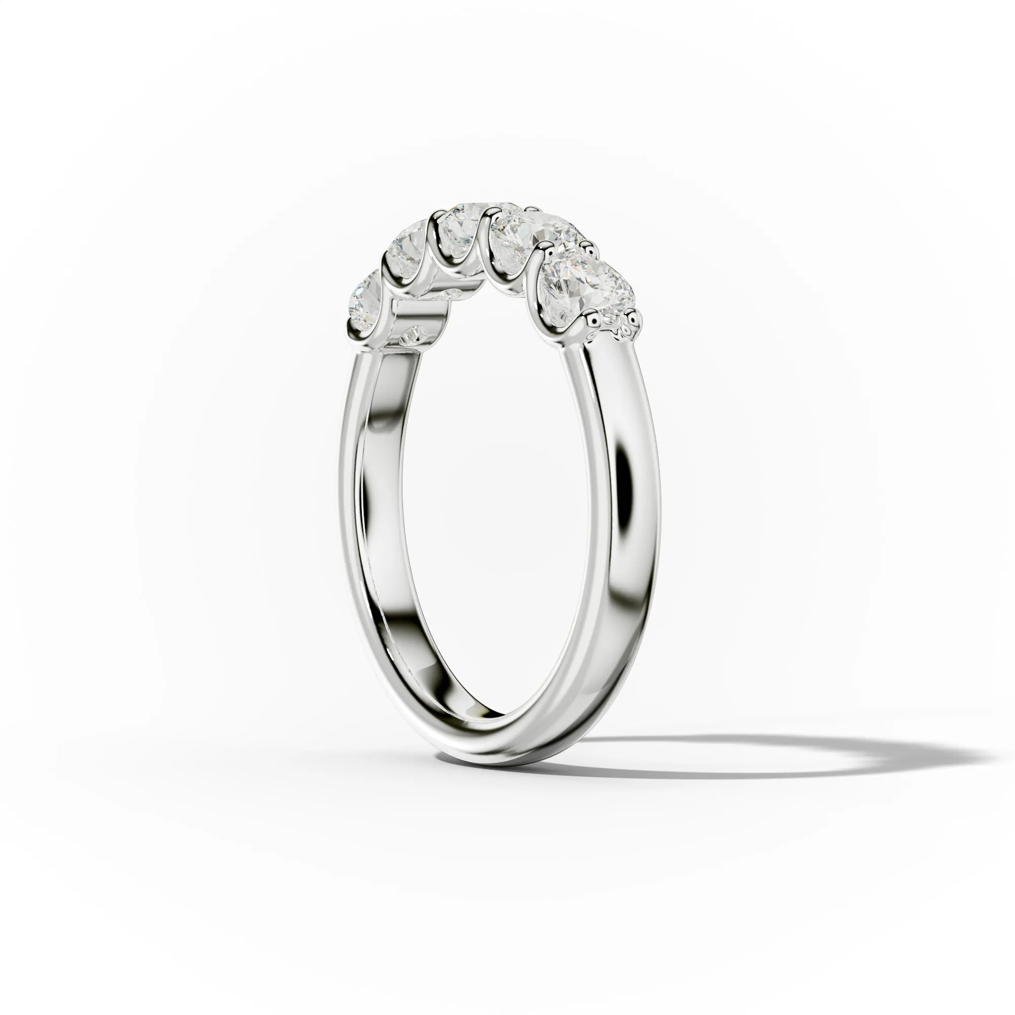 1.0 Carat 5 Stone Round Diamond Anniversary Band