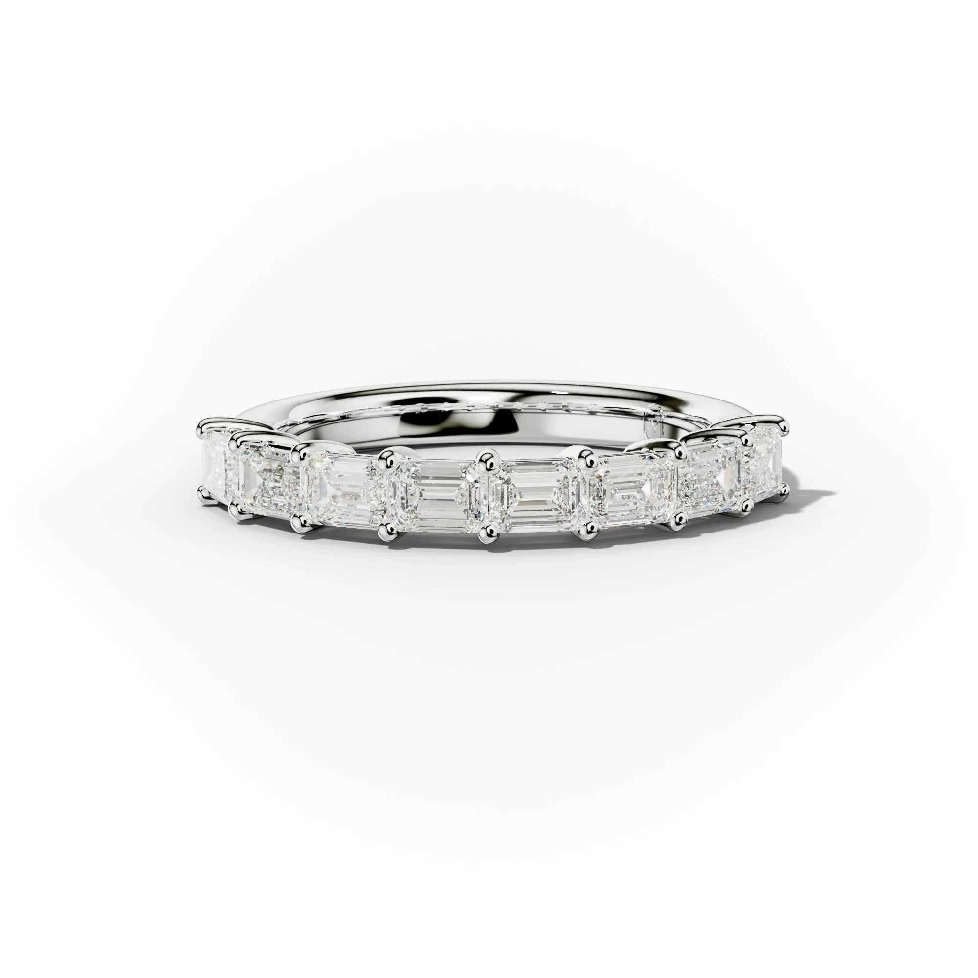 1.0 Carat East West Emerald Cut Diamond Anniversary Band