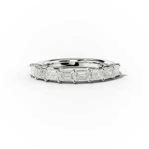 1.0 Carat East West Emerald Cut Diamond Anniversary Band
