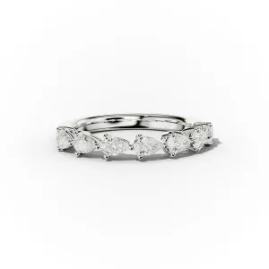 1.0 Carat East West Pear Shape Diamond Anniversary Band