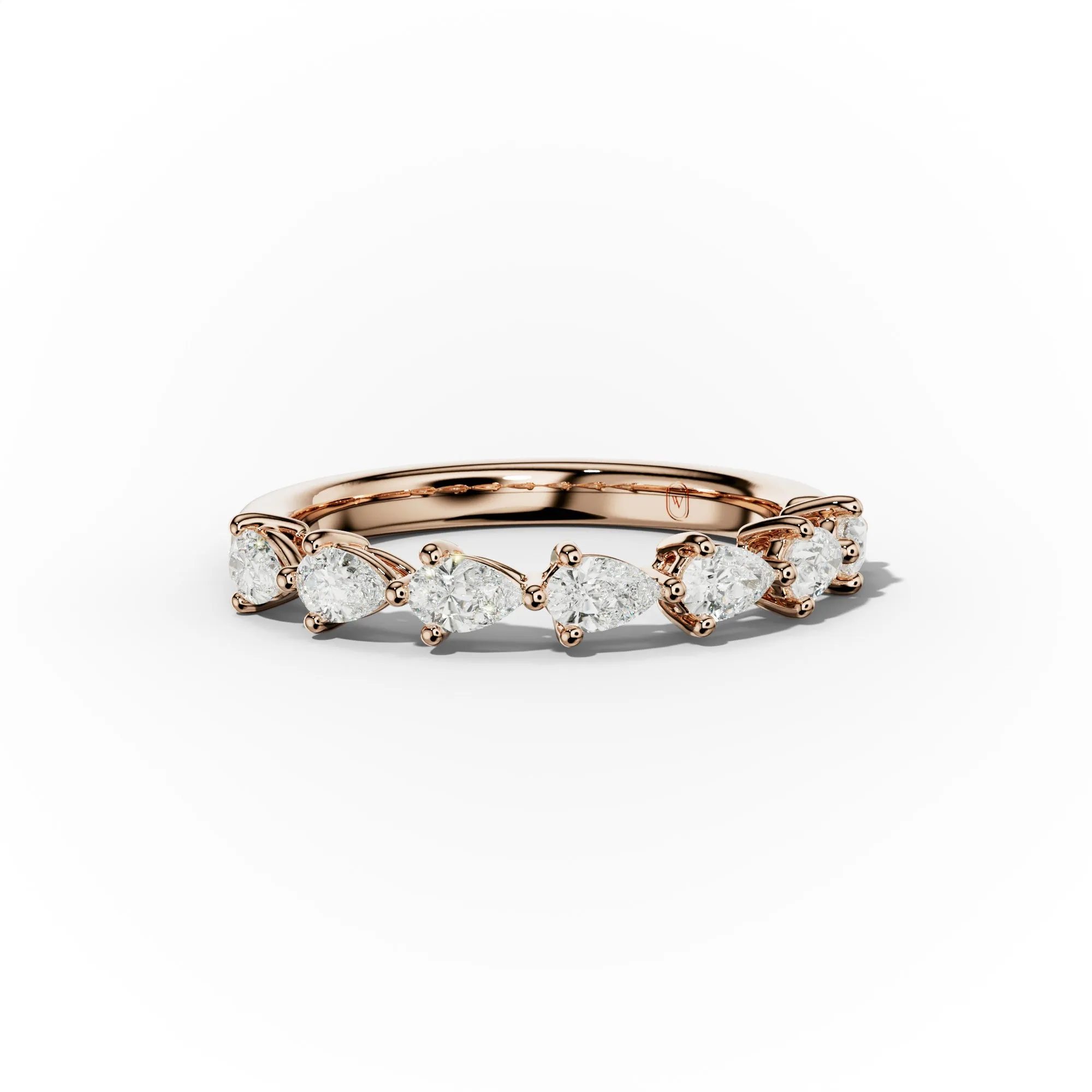 1.0 Carat East West Pear Shape Diamond Anniversary Band