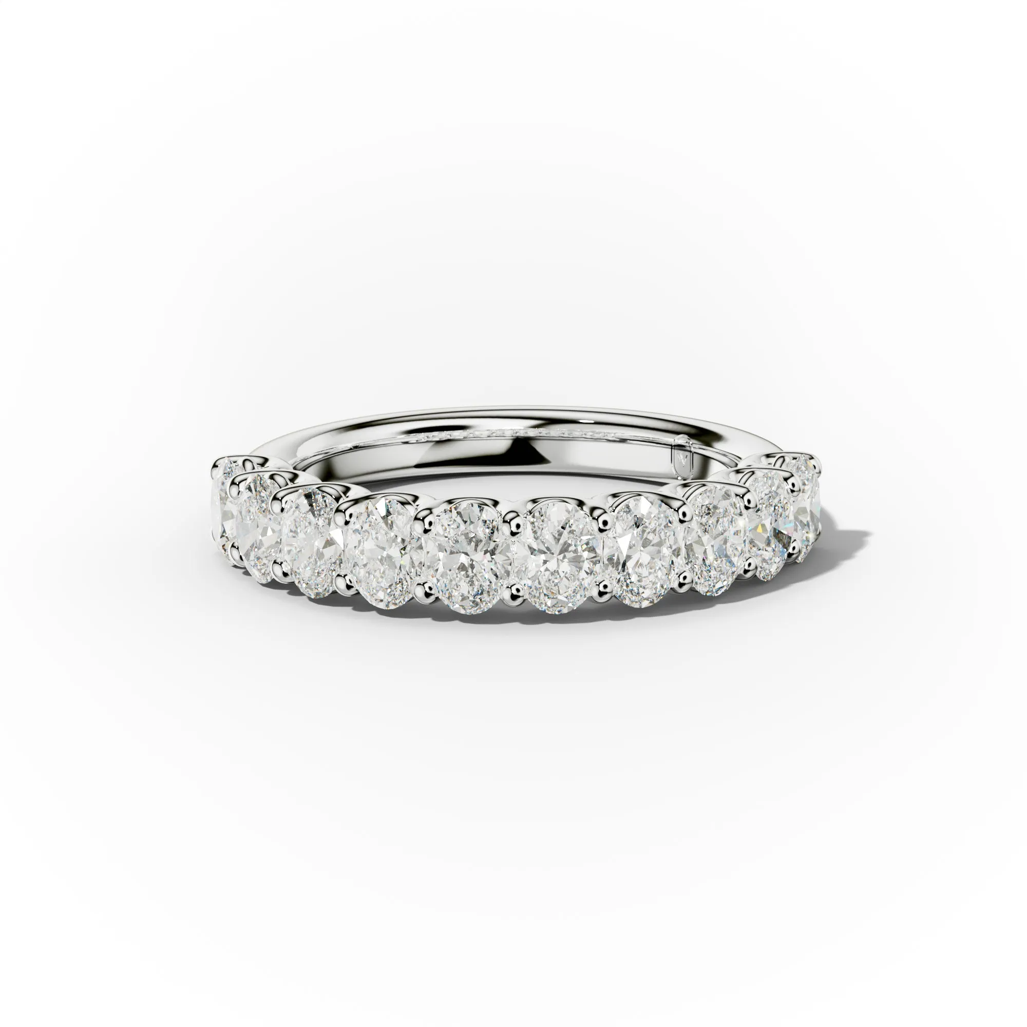 1.0 Carat Oval Cut Diamond Anniversary Band