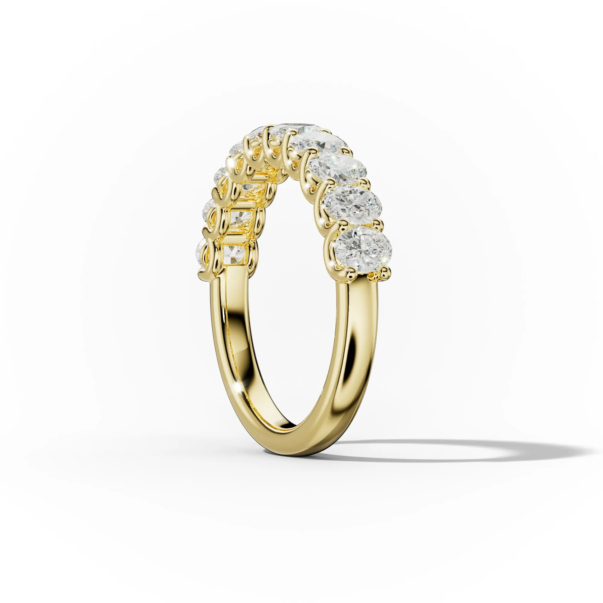 1.0 Carat Oval Cut Diamond Anniversary Band