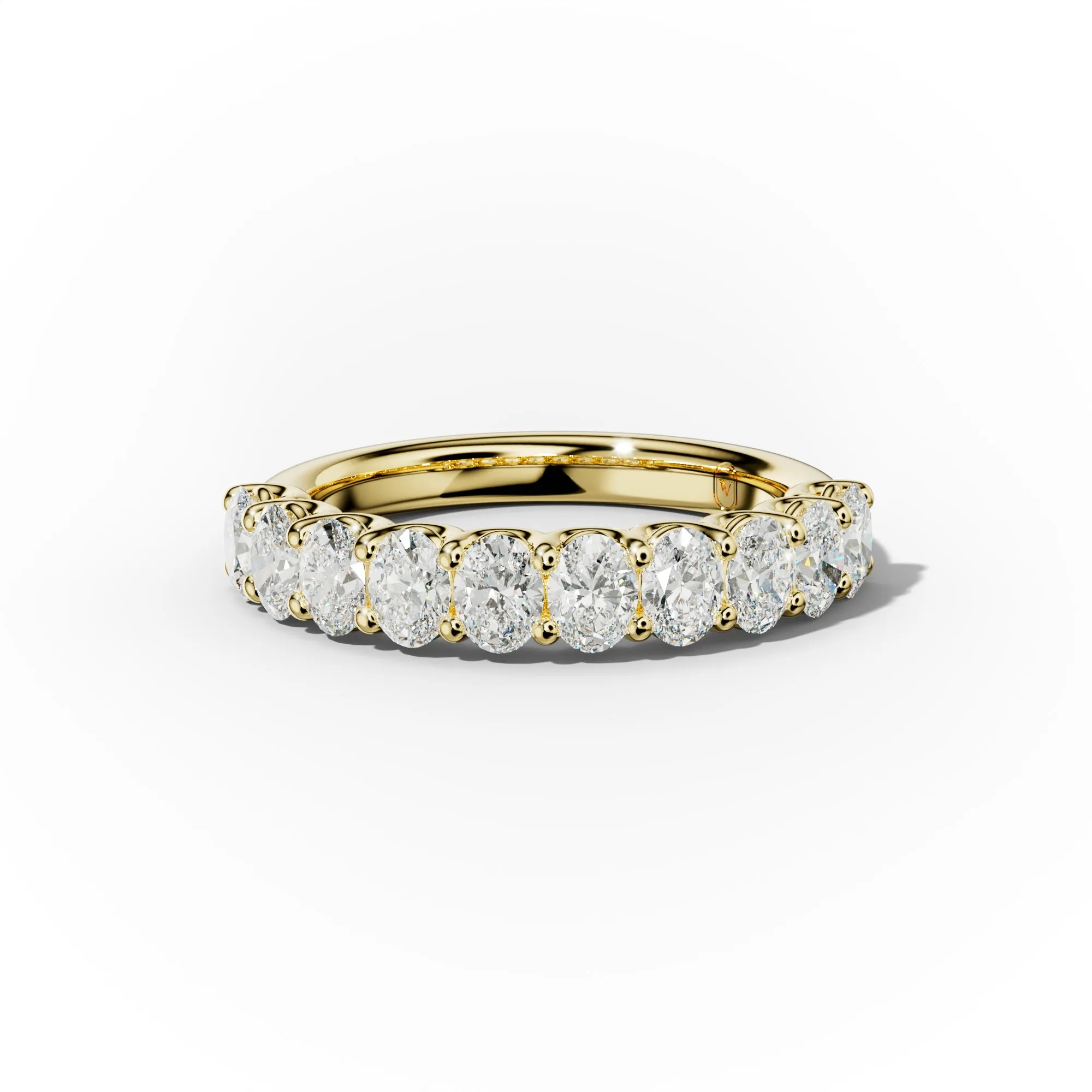 1.0 Carat Oval Cut Diamond Anniversary Band