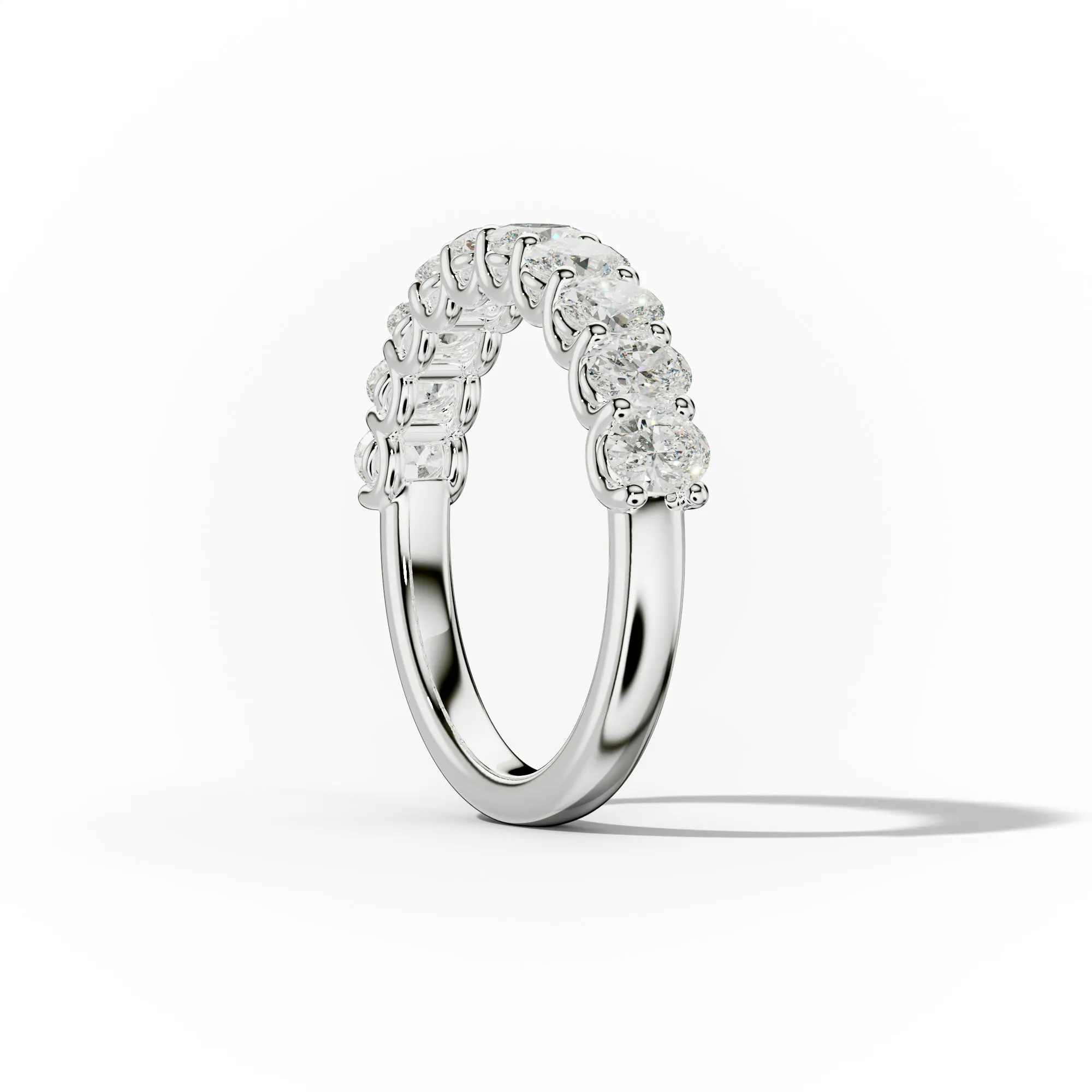 1.0 Carat Oval Cut Diamond Anniversary Band