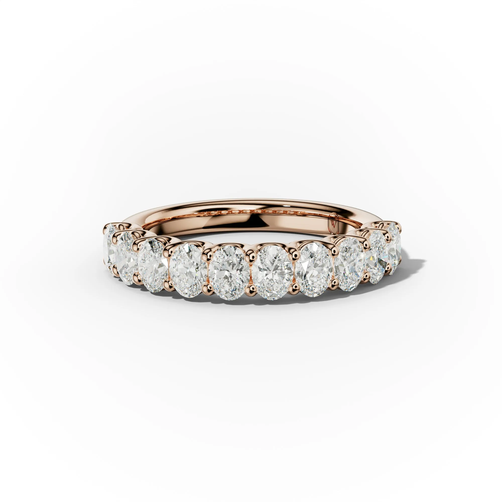 1.0 Carat Oval Cut Diamond Anniversary Band