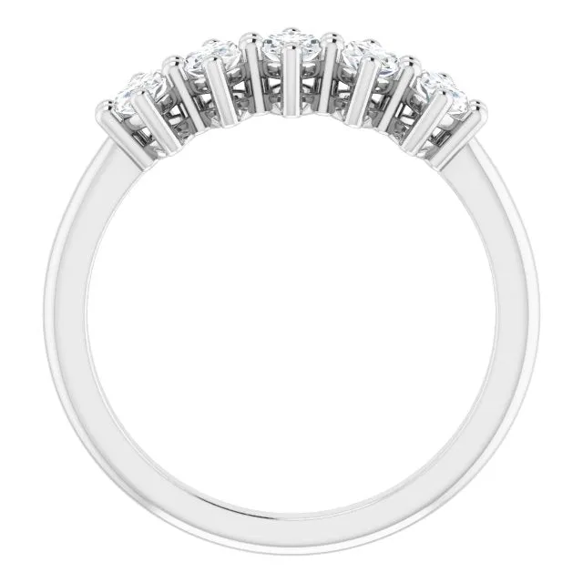1.00 ct. Marquise Diamond Five Stone Band Classic Shared Prongs