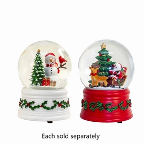 100mm Musical Santa Snowman Water Globe Plays We Wish You a Merry Christmas Decorative Mirror,Home Decor Mirror