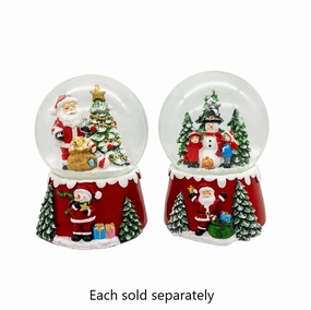 100mm Snowman Santa with Tree Musical Water Globe Lights Up Decorative Mirror,Home Decor Mirror