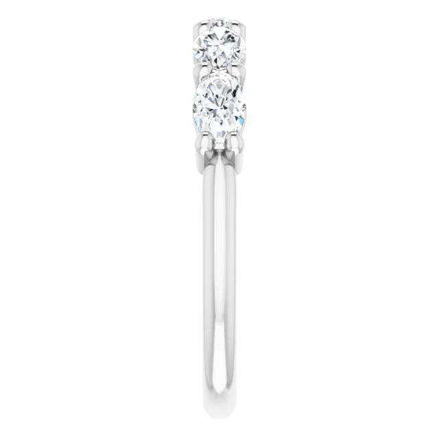 1.05 ct. Oval Cut Diamond Wedding Band East West Set Anniversary Ring