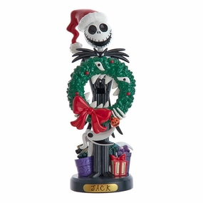 10" Disney Nightmare Before Christmas Jack Skellington With Wreath Nutcracker Decorative Mirror,Home Decor Mirror