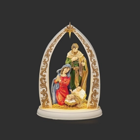 10"H LIGHTED HOLY FAMILY ARCH WITH STAR Decorative Mirror,Home Decor Mirror