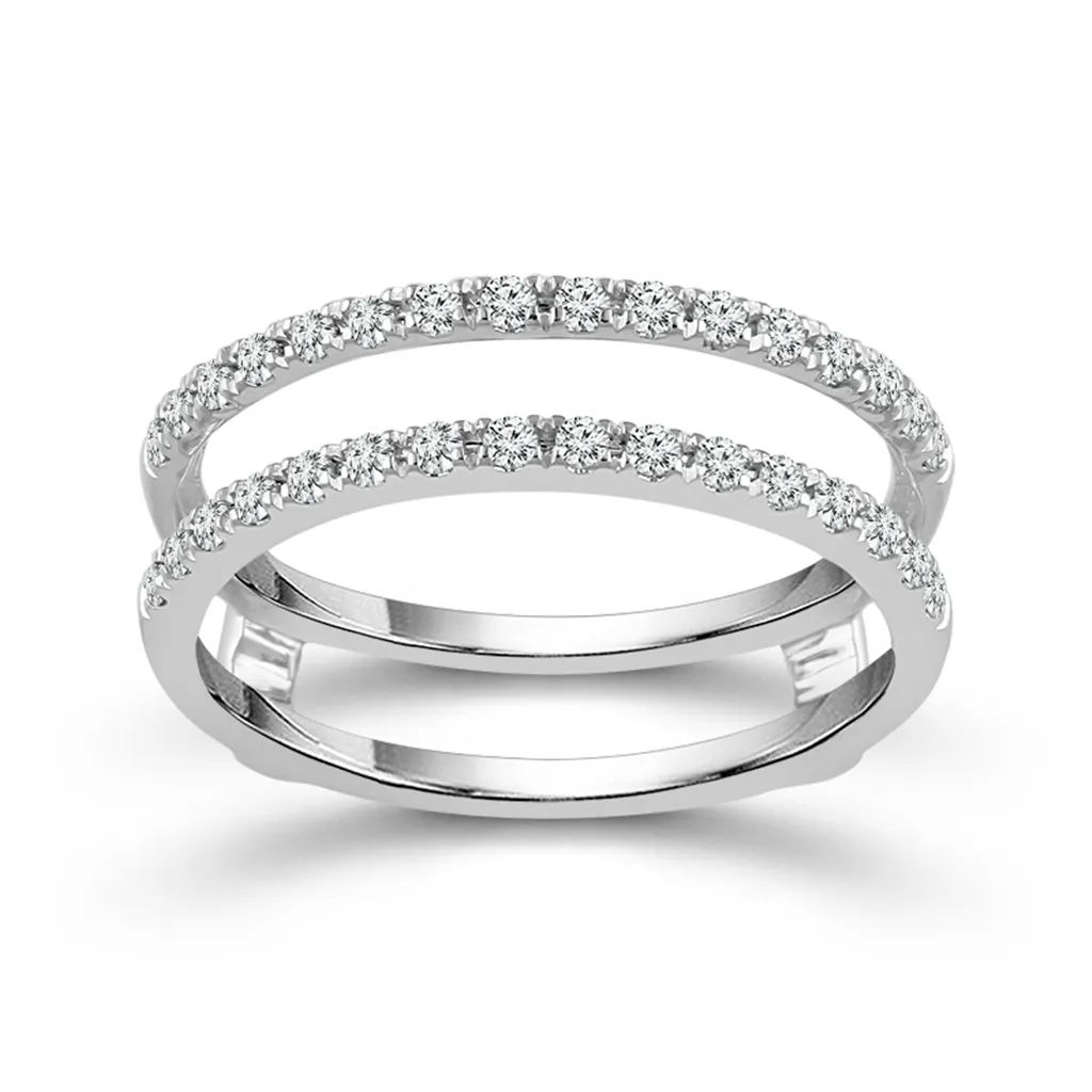 10K White Gold Diamond Enhancer Ring