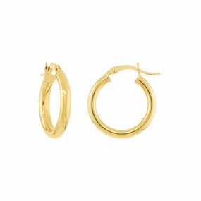 10K Yellow Gold 20mm Hoop Earrings