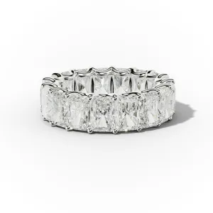 11.0 Carat Radiant Cut Diamond Eternity Band Shared Prong